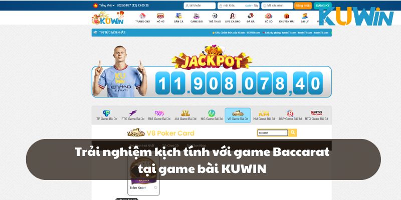 Trải nghiệm kịch tính với game Baccarat tại game bài KUWIN