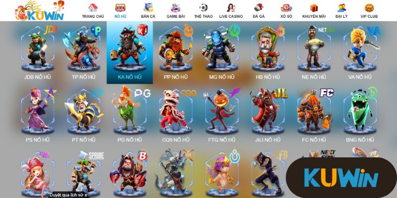 Kuwin cung cấp kho game chơi hoài không hết