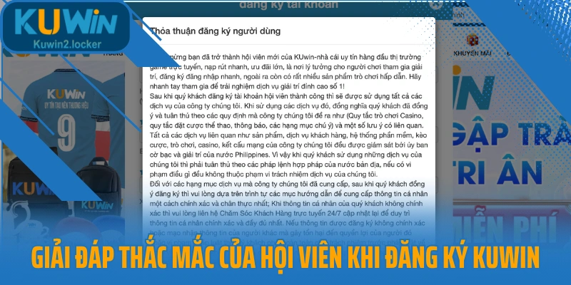 Giải đáp thắc mắc của hội viên khi đăng ký Kuwin
